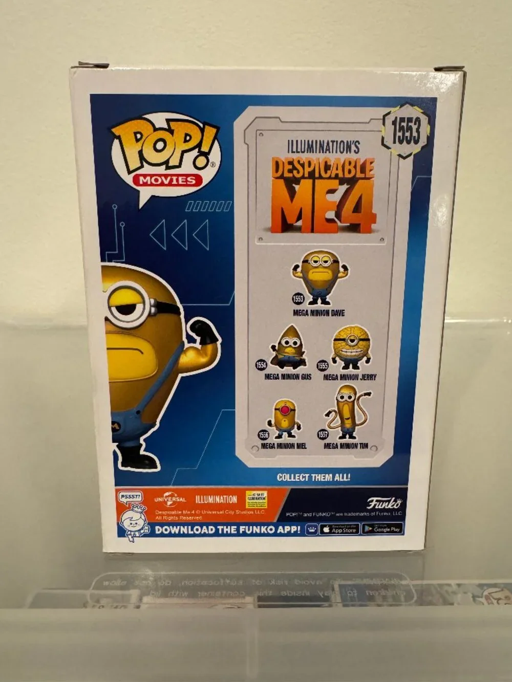 Funko Pop! Movies Despicable Me 4 Mega Minion Dave #1553 Vinyl Figure